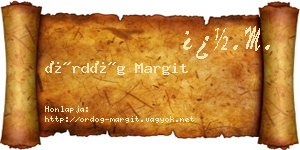 Ördög Margit névjegykártya