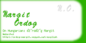 margit ordog business card